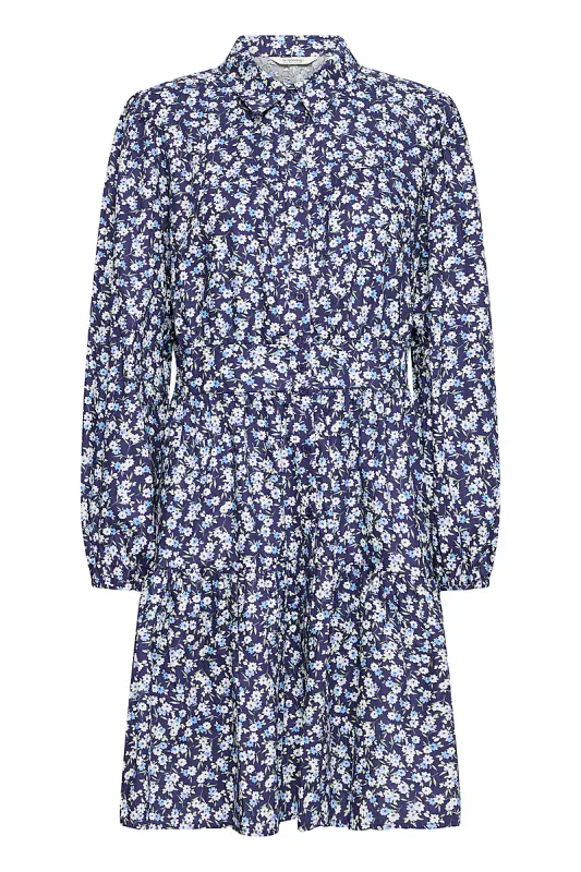B.YOUNG - Hadasa Dress Medieval Blue Florals