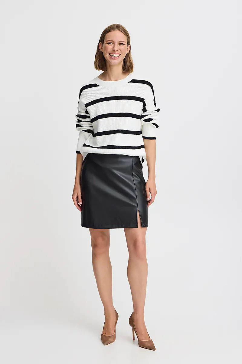 B YOUNG - Skjørt Denma PU Black