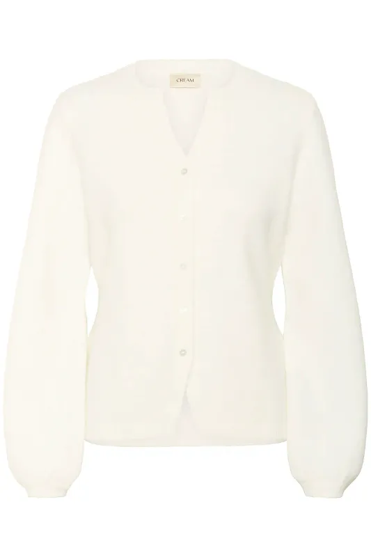 CREAM - Belle Knit Blouse Whisper White