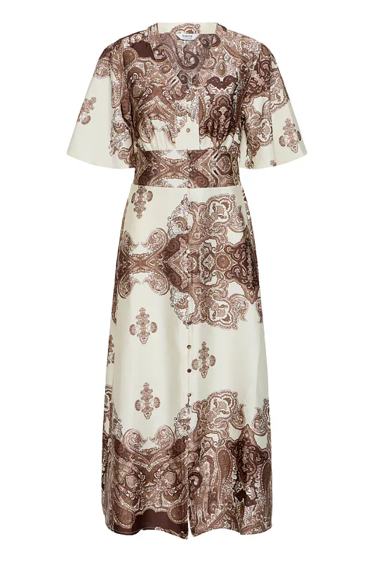 B.YOUNG - Jannicke Dress French Roast Paisley