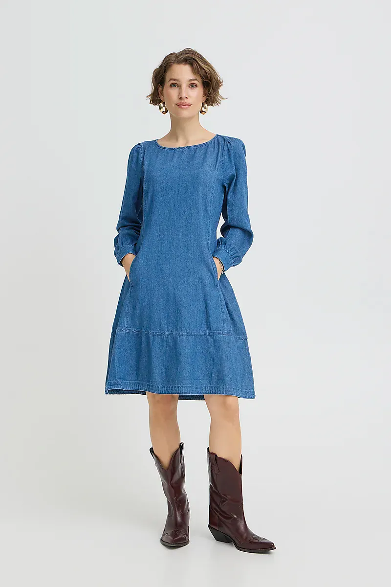 B.YOUNG - Kairon Dress Mid Blue Denim