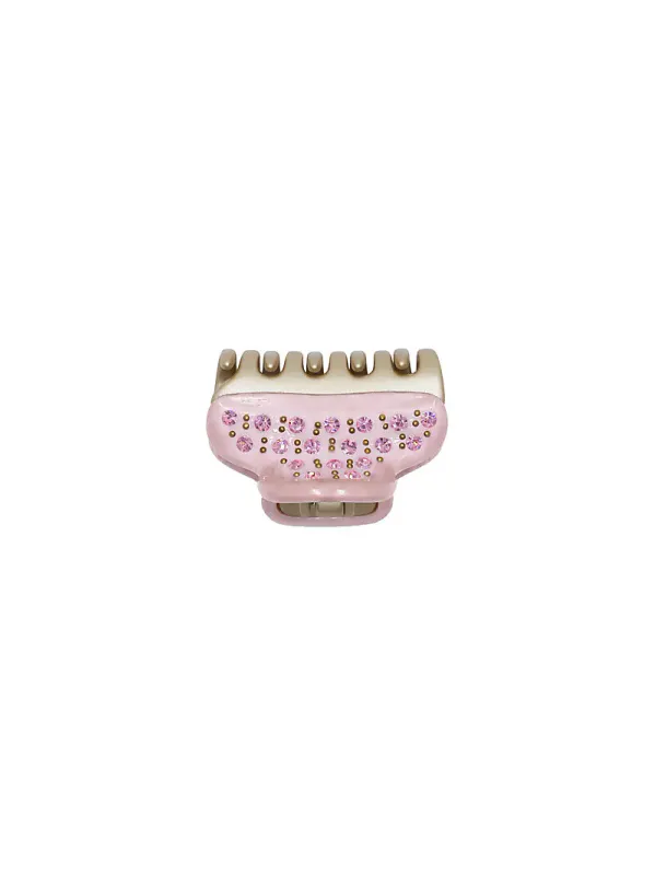 Hårklipe Liten med Strass Rosa