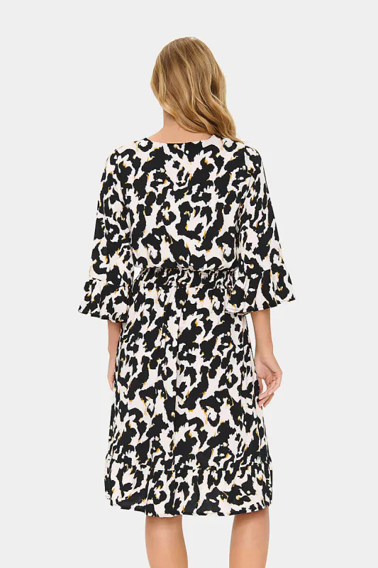 SAINT TROPEZ - Marca Kjole Orchid Painted Leopard