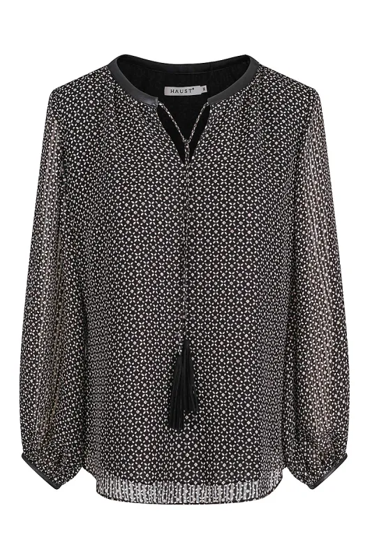 HAUST - Detailed Chiffon Blouse Black