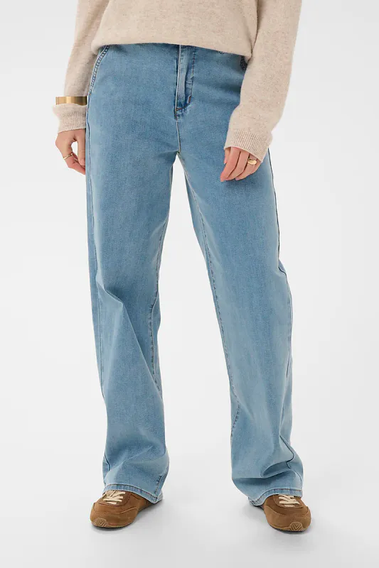 CREAM - Visti Straight Leg Pant Cleveland Light Blue Denim