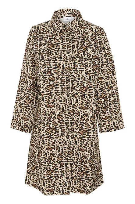 Hovedbilde SAINT TROPEZ - Kjole Zeeka Black Denim Leopard