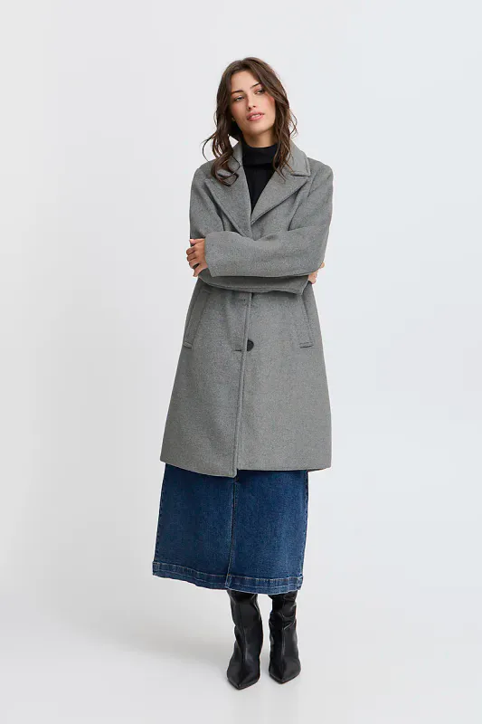 B YOUNG - Kåpe Chanelo Mid Grey Melange